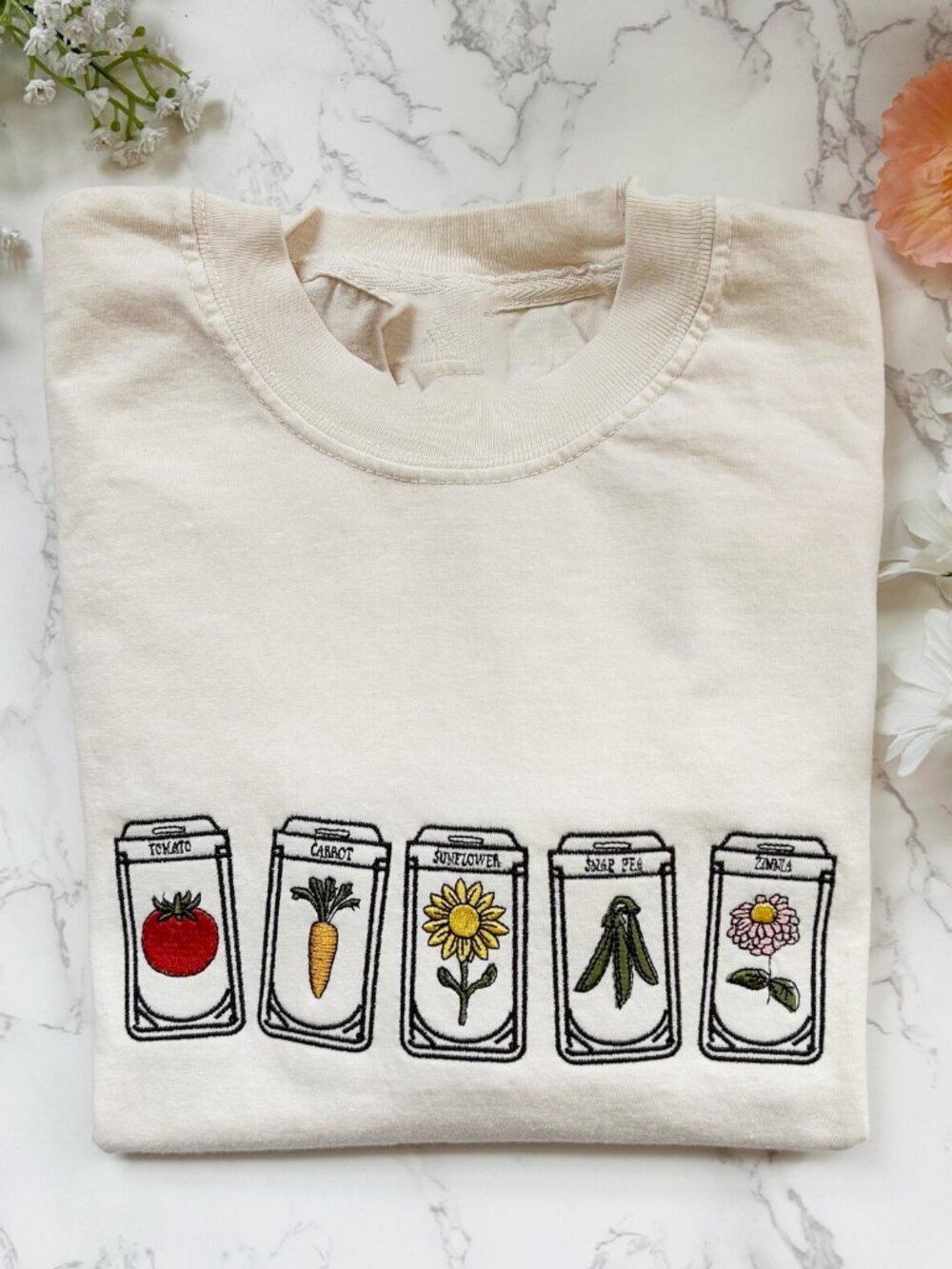 Embroidered Summer Gardening Shirt 🌿🌼 | Cottagecore Aesthetic Tee